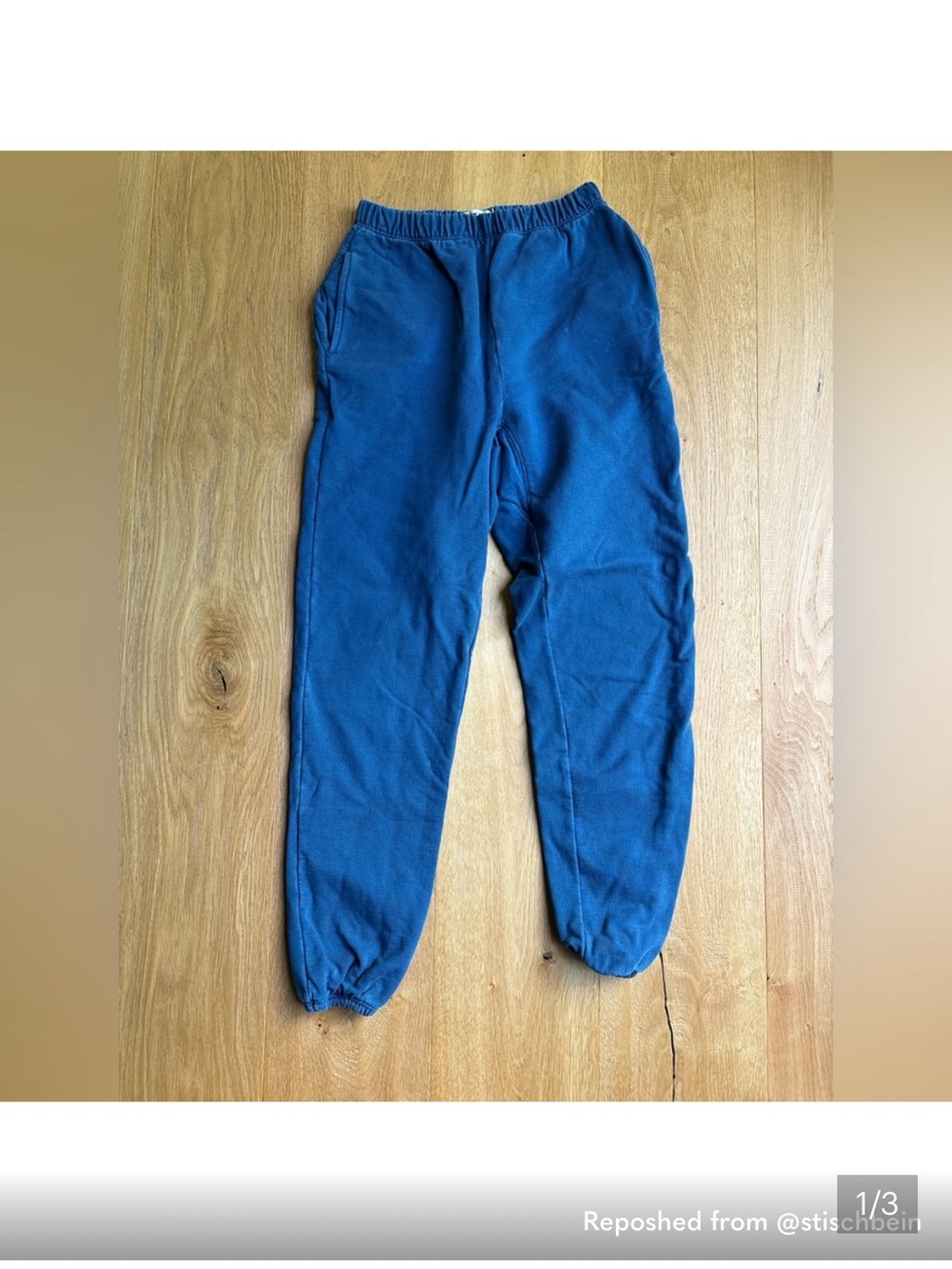 Rudy Jude Blue Elastic-Waist organic plant dyed cotton sweatpants